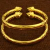 Широкие 6 мм Adixyn 6mm Gold Bangles для женщин / мужчин Gold Color Bancle браслет ювелирные изделия эфиопский / африканский / арабский подарок Q0720