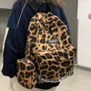 Backpack Fashion Cow Print Bacs Kawaii Girl School Schan for College Bookbag Mochilas Women Trendy ombro ombro fofo Rucksack