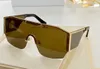 Gafas de sol con escudo para hombre y mujer, lentes de sol dorados/gris oscuro con apariencia de piloto, protección UV400, con caja N6CH