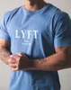 JPUK Marka Lyft Yaz Erkekler Pamuk Kısa Kollu T Gömlek Spor Koşu T-shirt Erkek Gym Tee Tops Yaz Gömlek Spor Giyim X0602