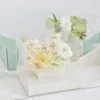 Confezioni regalo Creative V Window Packing Box con nastro Fiorista Confezione di fiori pieghevoli portatili Disposizione inferiore Forniture per confezioni