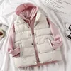 Più nuovo autunno inverno moda donna gilet gilet senza maniche tasche bottoni gilet piumino cappotto caldo taglie forti 2XL per donna