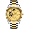 Gold Mechanische Uhr Männer Business Wasserdichte Automatische Männliche Uhr Auto Datum Luxus Diamant herren Uhren Armbanduhren