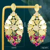 Dangle & Chandelier GODKI Vintage Luxury Sandblasting Waterdrop Earrings For Women Wedding Bridal Boucle D'oreille Femme 2021