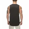 Gym Tank Toppar Ärmlös Skjorta Män Bodybuilding Fitness Workout Mesh Printed Singlet Stringer Summer Casual Vest Plus Storlek 210421