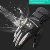 Motorcycle Winter Warm Gloves Double waterproof Reflective Riding Cycling Gloves with carbon fiber fist protector shell MTV-07 H1022