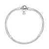 Braccialetti originali in argento sterling 925 stile classico da 3 mm per ciondoli con perline gioielli fai-da-te moda donna regalo Dorpshipping