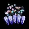Press on nail fake nails Nail art stickers craft glitter Christmas 12 grid packing laser snowflake Sheet box winter color trend sequins