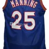 Nikivip Danny Manning #25 Kansas Jayhawks KU College Retro Basketball Jersey Men costume