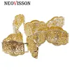 Bröllopssashes Neovisson Europe Dress Belt för Algeriet Women Caftan Jewelry Gold Color Metal Rhinestone7669147