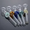 1000pcs Färgglada Heady Vattenrör Olja Brännare Pipe Pyrex Glasvaror Herb Hookah Cigrette Shisha Tube Rökning Tillbehör Oljor Rigar Strömrör