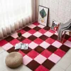 10 unids/lote dormitorio sala de estar prevención de caídas alfombra de piso bloque de empalme alfombra de gamuza de lavado Color sólido alfombra de bebé F8185 210420