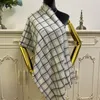 Women039s szalik Dobra jakość Materiał kaszmirowy białe kolory litery Plaid Wzór długie szaliki Pashimna Shaw Rozmiar 200 cm 88cm7816125