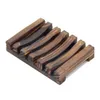 Bambou Bamboo Wood Natural Soap Dishs Plate Plate Box Boîte Boîte de douche Douche de lavage des mains Holders S S