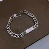 2021 Bracciale a catena con teschio in acciaio al titanio moda 17 cm 18 5 cm per braccialetti amanti con scatola regalo al dettaglio Disponibile SL011274E