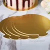 100 PCs redondo Golden Cardboard Cake Bolo de papel Placas de sobremesa Circle Circle Cupcake Base Display CC0494