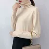 Style coréen tricoté femmes col roulé mode automne hiver pull à manches longues pull pull femme tricots 210421