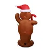 Juldekorationer Uppblåsbara Gingerbread Man Candy Canes Led Light Outdoors Ornaments År Party Home Shop