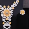 Halsband ￶rh￤ngen set missvikki charm gl￤nsande blommande blommor h￤nge 4 st armband ring f￶r kvinnor brud br￶llop engagemang smycken