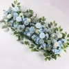 Kwiaty dekoracyjne 100 cm DIY Wedding Flower Mursement Slopies Silk Piones Rose Artificial Row Decor Iron Arch tło DD284U