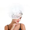 Fascinator Vrouwen Thee Brits Feest Haar Clip Bruidssluiers Bunkerhoed Bowler Retro Bruiloftssluier Kralen Haardrachtaccessoire Kentucky Hoofdbanden AL9267 jurk