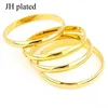 Jhuled 4 Stuks Mode Stijl Bangle Goud Kleur Voor Vrouwen Bangle Ethiopian Bangle Dubai Bruid Bruiloft Afrikaanse Party Sieraden Q0717