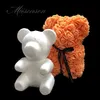 Grinaldas de flores decorativas 1 peça modelagem de poliestireno isopor espuma branca molde de urso de pelúcia para presentes de dia dos namorados Birthd290T