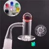 100% Quartz Banger Beveled Edge Smoking accessories with Spinning Carb Cap and Glowing Terp Pearl Tobacco Tools Male female Bongs Dab Rigs