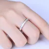 Cluster Rings 925 Sterling Silver Eternity Ring Emerald Cut SONA Stone Ladies Engagement Wedding Band Jewelry 100% Quality Assurance