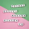 12 MM 100 PCS Silicone Lettres Perles Anglais Alphabet Bébé Anneau De Dentition Pour Nom Personnalisé DIY Sucette Chaîne Clip Jouets 220125