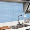 Art3D 30x30cm Peel and Stick Backsplash Tiles Pegatinas de pared 3D para la cocina Baño Dormitorio Dormitorio Lavandería, azul claro azul, fondos de pantalla (10 hojas)