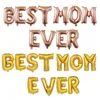 nuova Festa della mamma Best Mom Ever Letters Accessori per palloncini Decorazioni per festival per feste Palloncini in alluminio da 16 pollici Tuta EWB5890