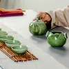 Искальные программы Китай фарфоровые чайные комплекты Lohan Kung Fu китайский Celadon Ware Teaset 1 чайник 6Teacup 1 ярмарка B010