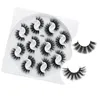 Curly Crisscross 3D Fake Eyelashes 10 Pairs Set Thick Natural Long Hand Made Reusable False Lashes Extensions Eyes Makeup For Women Beauty Easy To Wear