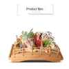 Affaires Assiettes de style japonais Sushi Boat en bois Arc Pont de pont de table