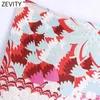 Zevity Women Vintage Totem Floral Print Sexig Stroplös Chic Camis Tank Damer Sommar Backless Bowknot Wraps Slip Tops LS9344 210616