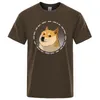 T-shirts Tecknad film Gul Tsundere Puppy Print Man Tee Shirts O-Neck S-XXXL Kläder Kortärmad Casual Tshirt Man Oversize Loose T Sh sh