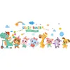 [SHIJUEHEZI] Cartoon Dinosaur Animals Wall Stickers DIY Air Balloons Stickers murali per la camera dei bambini Baby Bedroom Home Decoration 210705