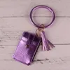 New Arrival Wielofunkcyjny Keychain Klucz Pierścień Dla Kobiet Mężczyzn Karta Portfel PU Skóra o Klucz Pierścionek Z Dopasowanym Wristlet Zipper Bag Prezenty G1019