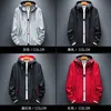 Sonbahar Ceket Su Geçirmez Sping erkek Gençlik Kore Tarzı Ince Ceket Hood Eğilim Moda Kırmızı Rahat Siyah Ceket Rüzgarlık Erkek 211009