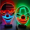 Masque de designer Halloween Décorations Halloween Glow masque PVC matériel LED Halloween Femmes Hommes Masque costumes pour adultes décor à la maison