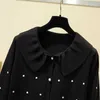 lente herfst vrouwen trui tops mode gebreide lange mouw dot print losse maat casual vrouwen vest trui basic jack 210604