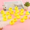 Baby Bath Water Duck Mini Floating Yellow Rubber Ducks With Sound Children Dusch Swimming Spela leksak 688 x2