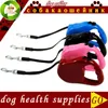 Dog Collars & Leashes Automatic Retractable Leash Pet Products Red Blue Black Pink Colors Nylon Rope Chain Lead 11.5FT/3M