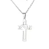 Letter Hollow Jesus Cross Necklace Stainless steel pendant Necklaces for women men fashion jewelry will and sandy