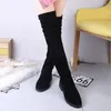 Boots 2021 Slim Sexy Women Over The Knee High Snow Office Career Keep Warm Winter Fashion Elastic Shoes Non-slip