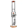 Pembe Bong Buz Tutucu Nargile Cam Su Bongs Teçhizatlar Percolater Dab Rig Boru Geri Dönüştürü 18mm Banger Sigara