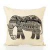 Almofada/travesseiro decorativo série de animais de almofada capa de elefante travesseiros de elefante tampas de linho travesseiro de travesseiro de travesseiro em casa quartlowlivingliving deco