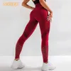 Sooners Yoga outfit Forma Womens sömlös fitness leggings andningsbara tights Hög midja Elastisk ihålig joggingbyxor Träning7844414