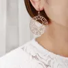 Boucles d'oreilles rondes creuses pour femmes Hoop Huggie cadeau de mode style national femmes bijoux à bricoler soi-même boucle d'oreille